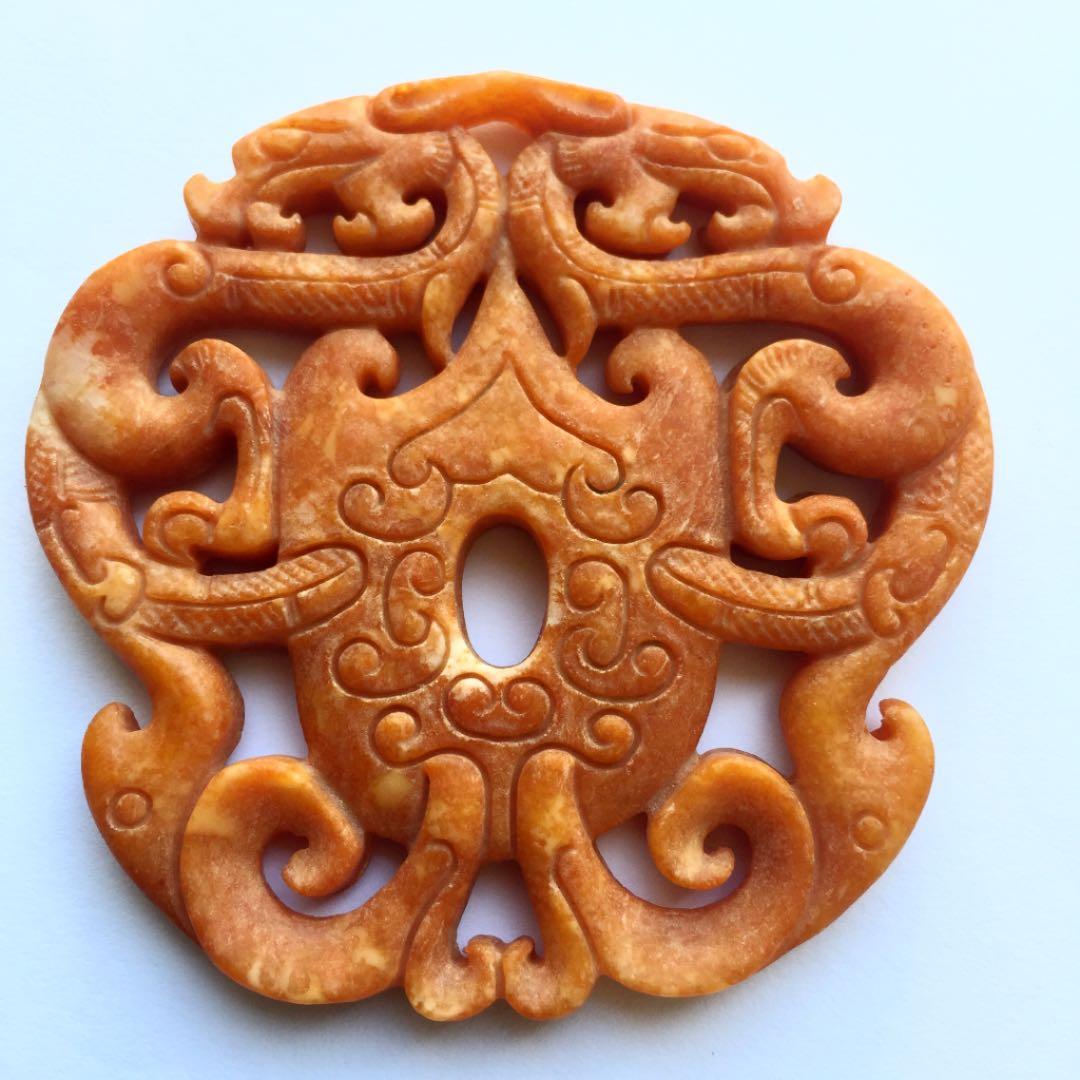 古玉石 高古玉 天然石 彫刻 龍紋