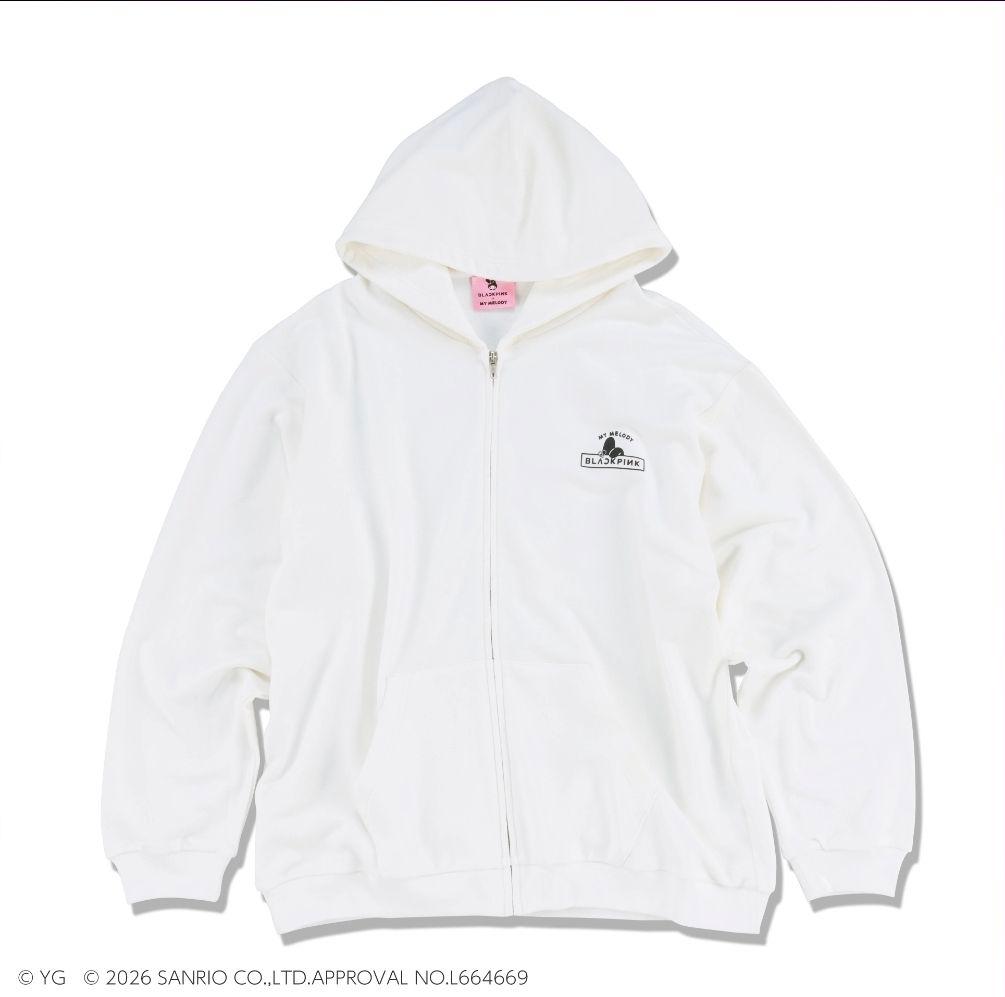 【Lサイズ】black pink マイメロ　M ブラック　コラボパーカーホワイト