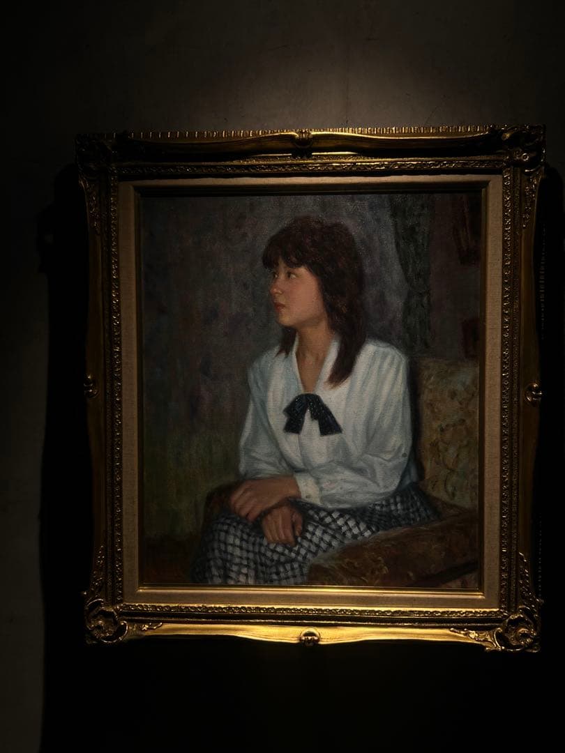 池田宏【憩い】肉筆油彩画