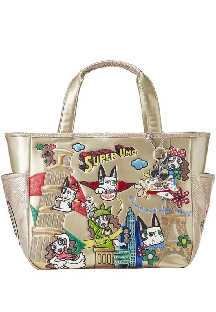 M.U SPORTS キャラクター-5thボストントートバッグ ゴールド