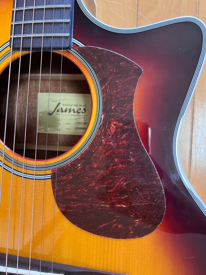 James アコースティックギター サンバースト カッタウェイ