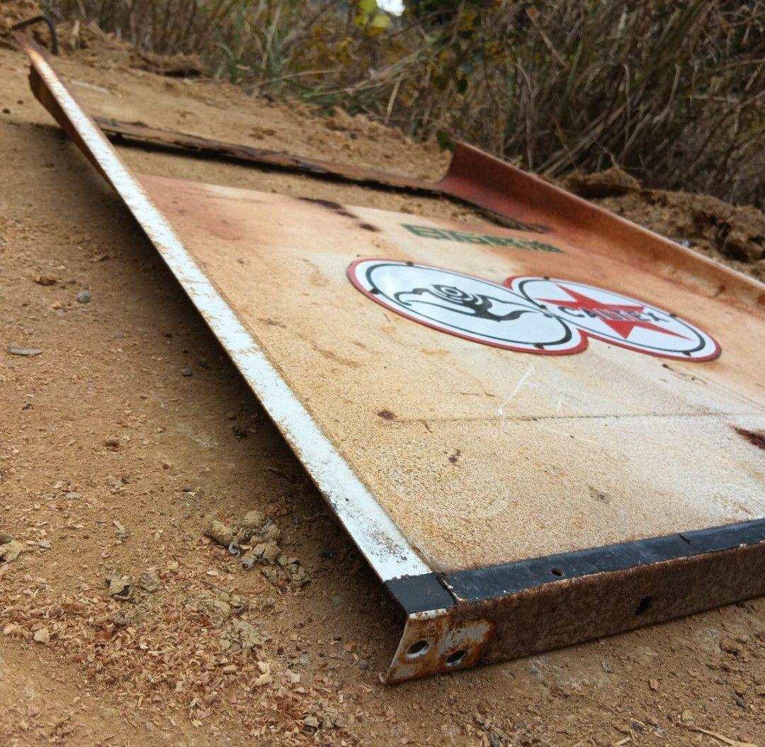 【激レア！】CALTEX 琺瑯看板　 昭和レトロ 当時物　カルテックス