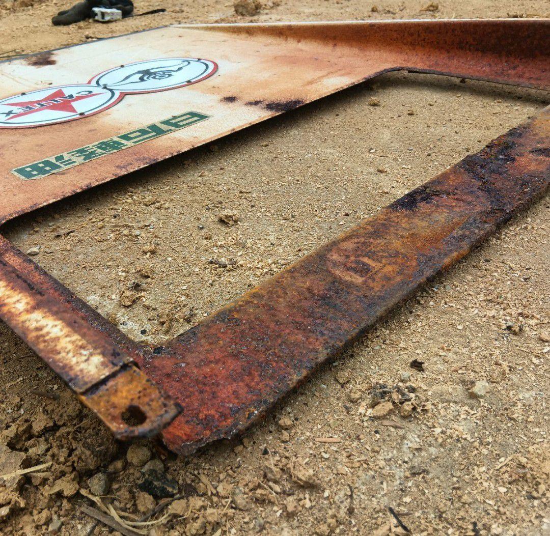 【激レア！】CALTEX 琺瑯看板　 昭和レトロ 当時物　カルテックス