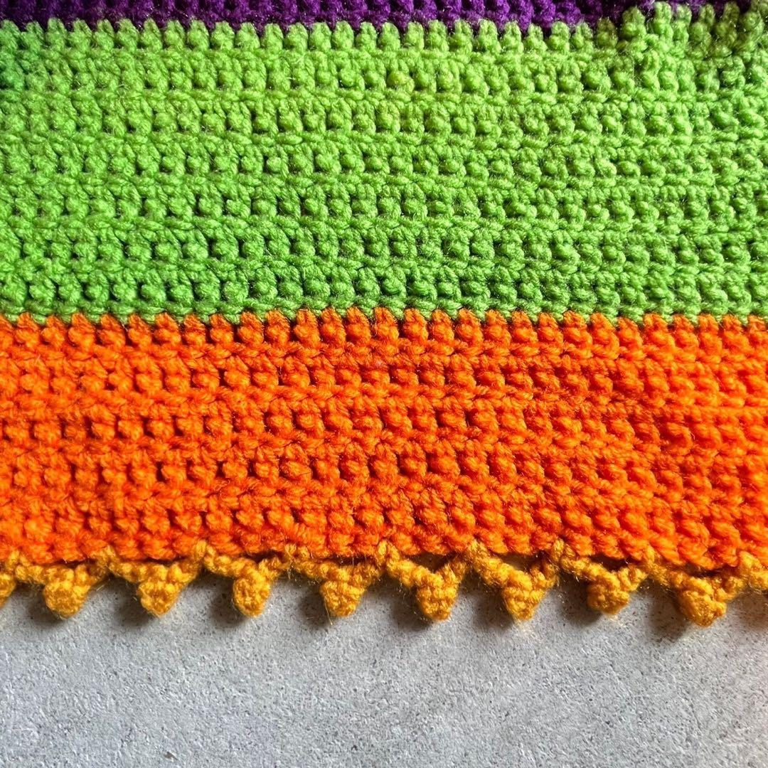 【USA vintage】グラニーブランケット　レトロカラー　テーブルクロス