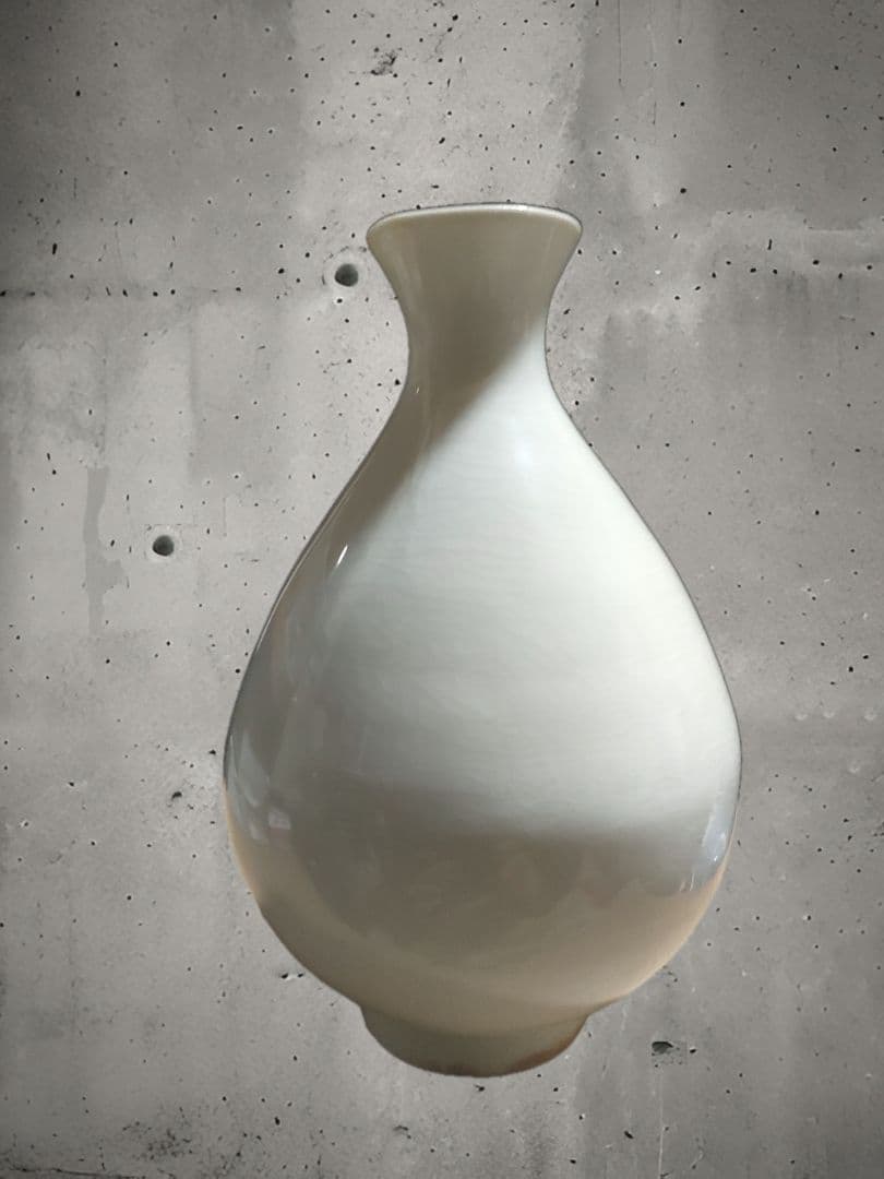 ト*ん様 李朝白磁　徳利　花瓶　時代物　分院　朝鮮美術