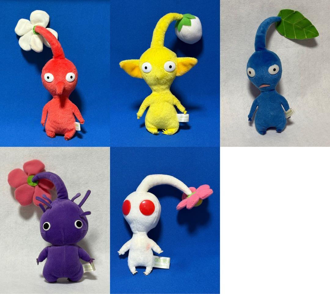 ピクミン（赤・黄・青・紫・白） ぬいぐるみ ５匹セット