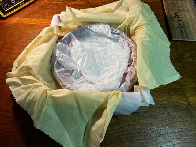 未使用 村上堆朱 菓子器 牌丹彫刻 木箱入り 伝統工芸 漆器