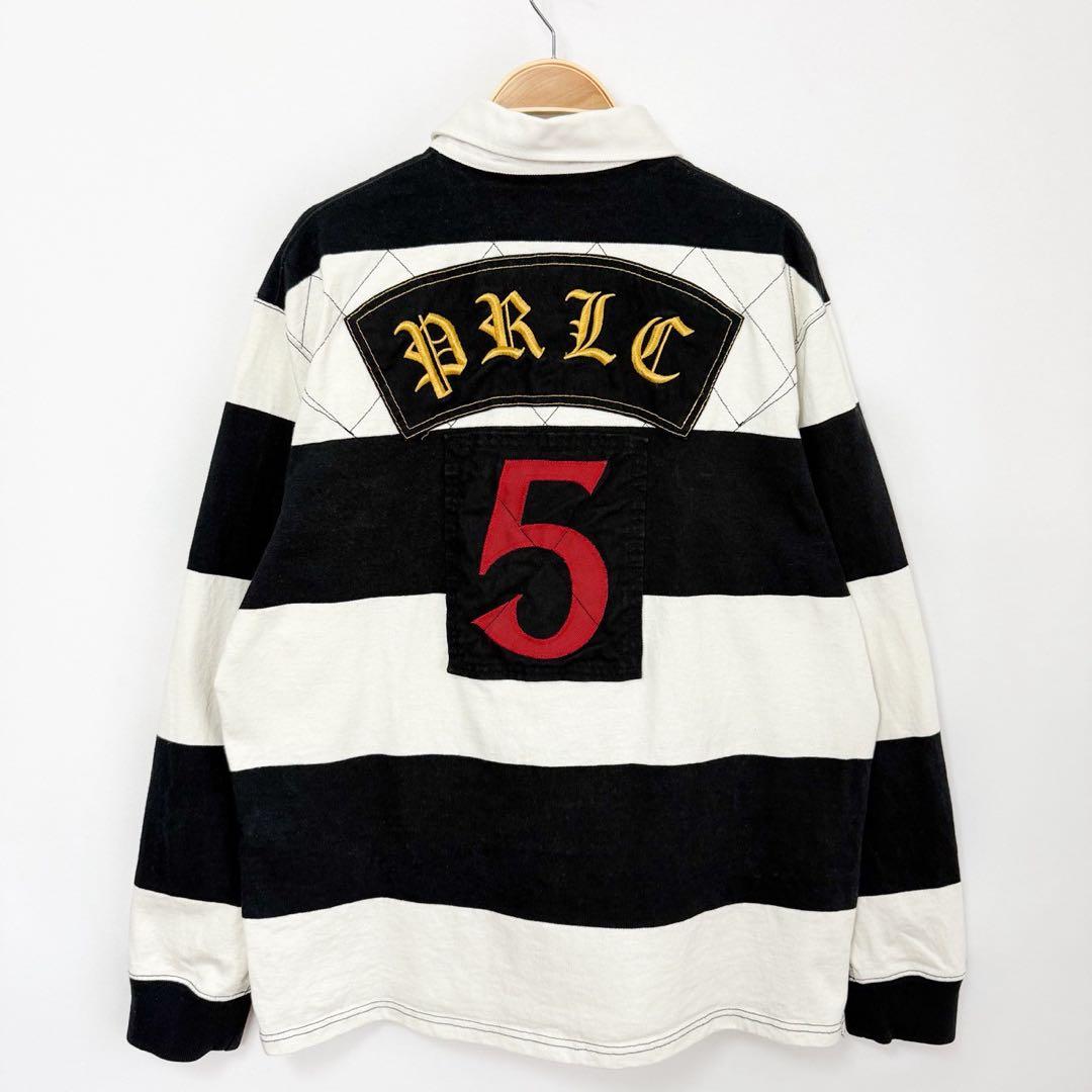 ポロバイラルフローレン エンブレム 刺繍 ボーダー ラガーシャツ S84b