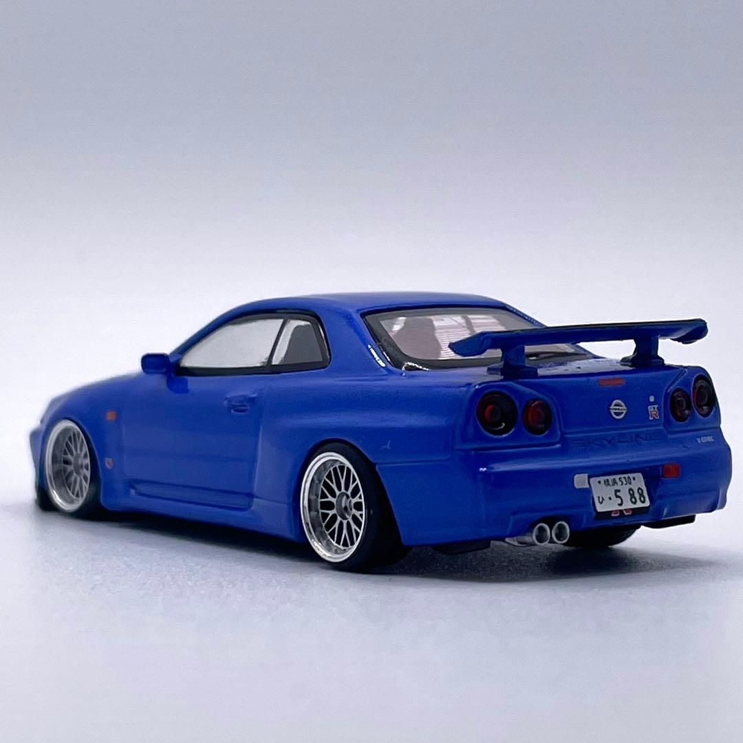 1/64 MINIGT 日産 R34 GT-R カスタム品 BBS
