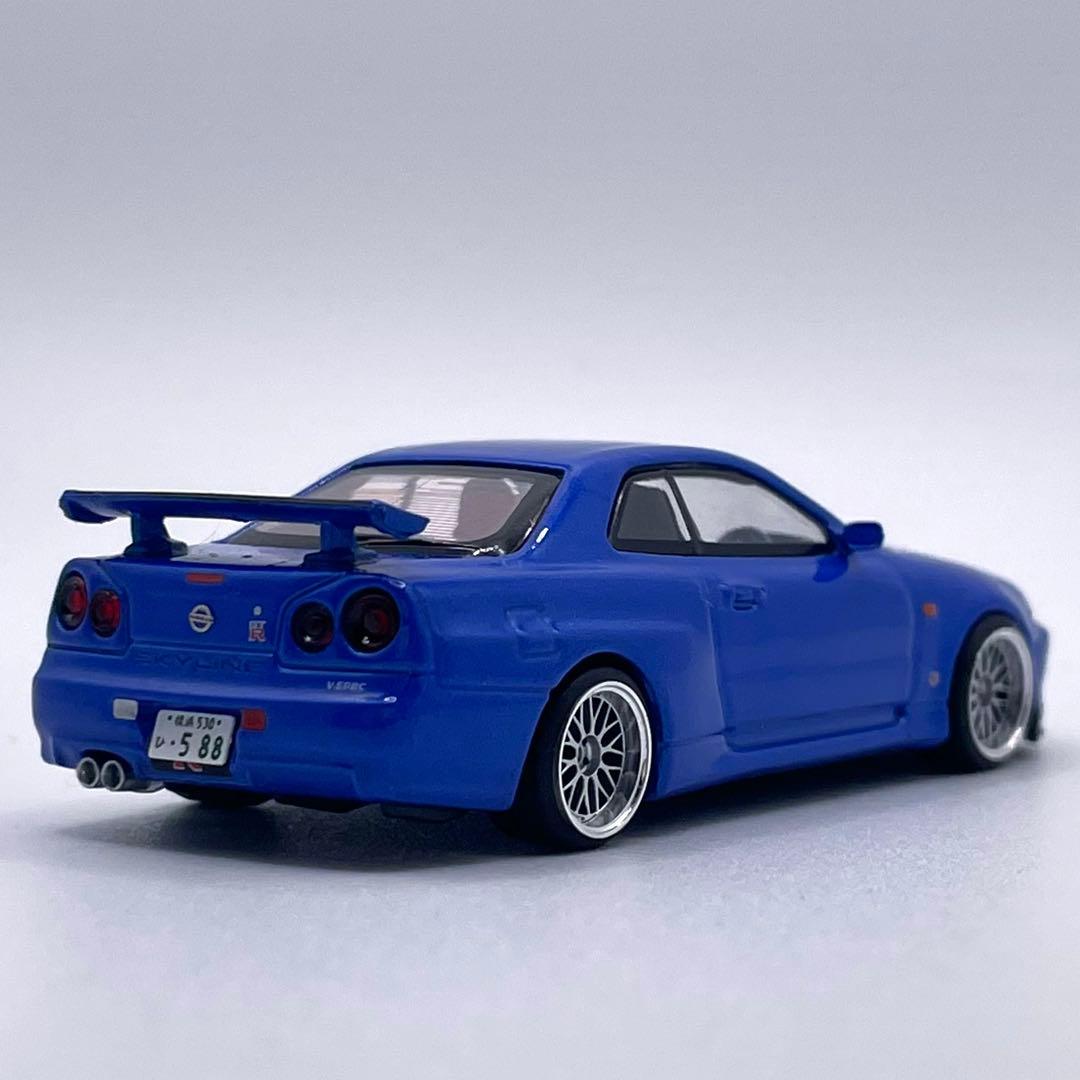1/64 MINIGT 日産 R34 GT-R カスタム品 BBS