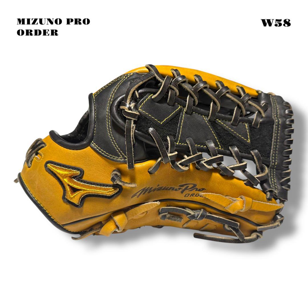 希少品！ MIZUNO PRO ミズノ プロ オーダー グローブ グラブ 黒 金