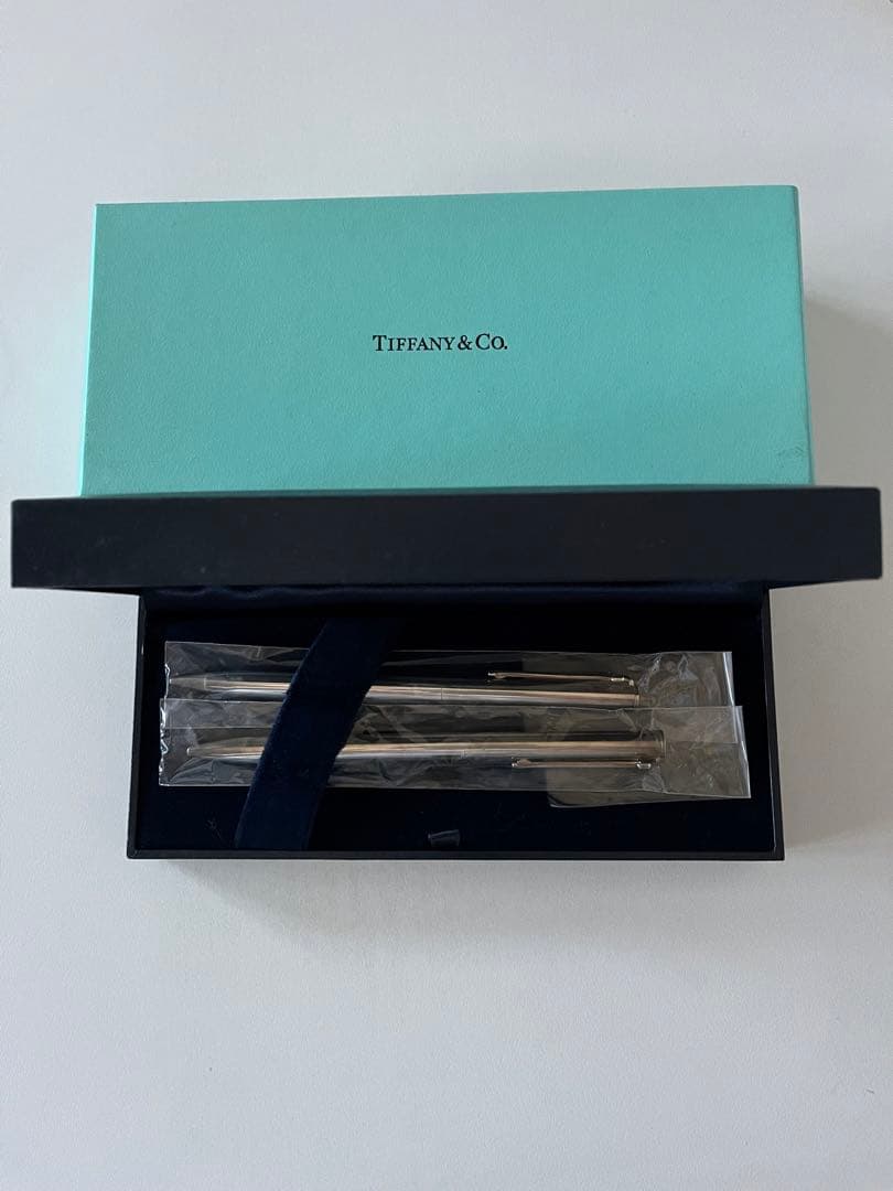 美品☆本物☆ティファニー☆ボールペン&シャーペン☆ティファニーT☆シルバー925