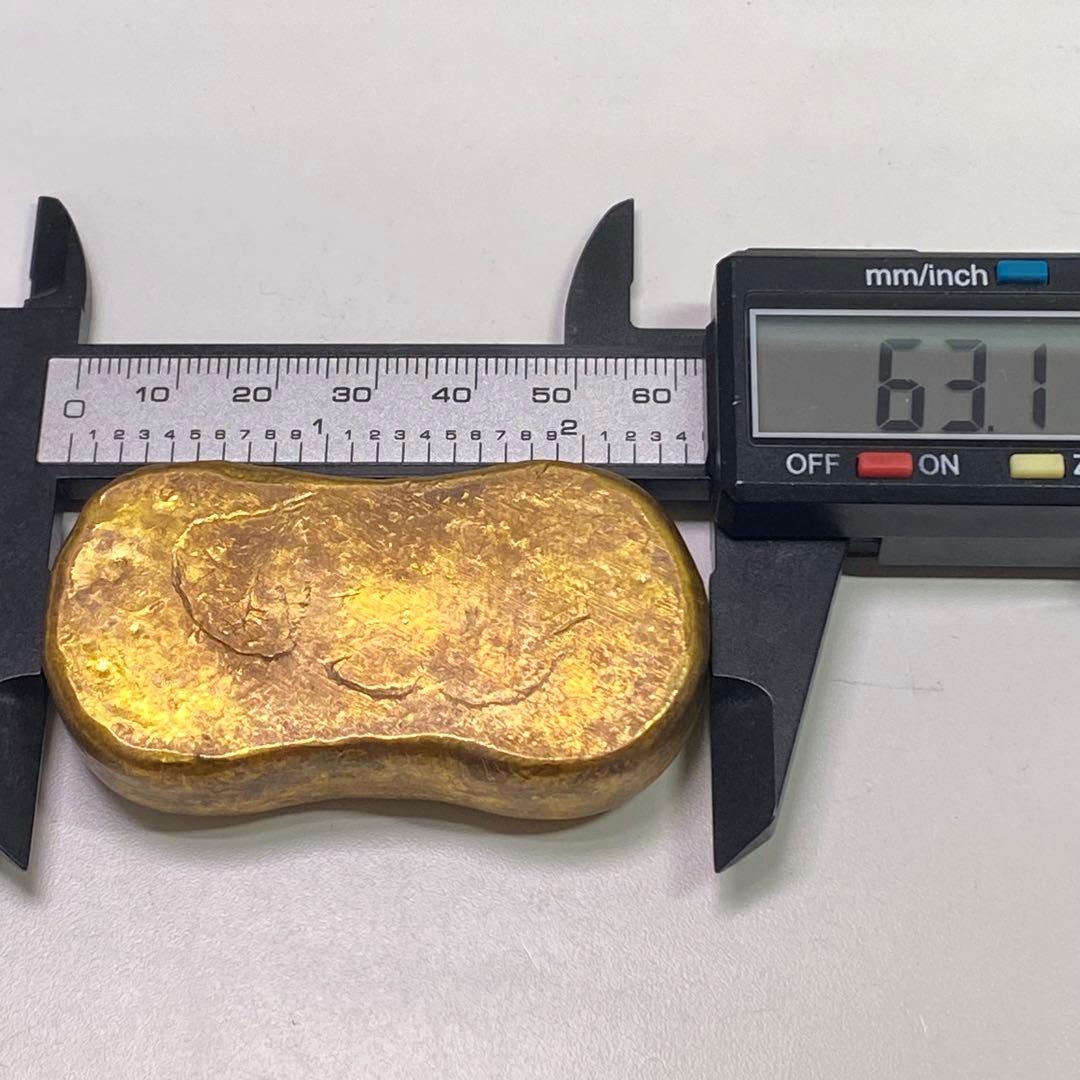 縁起物　 金貨 「足色金五両 」銘 金條　金錠 金塊 飾り