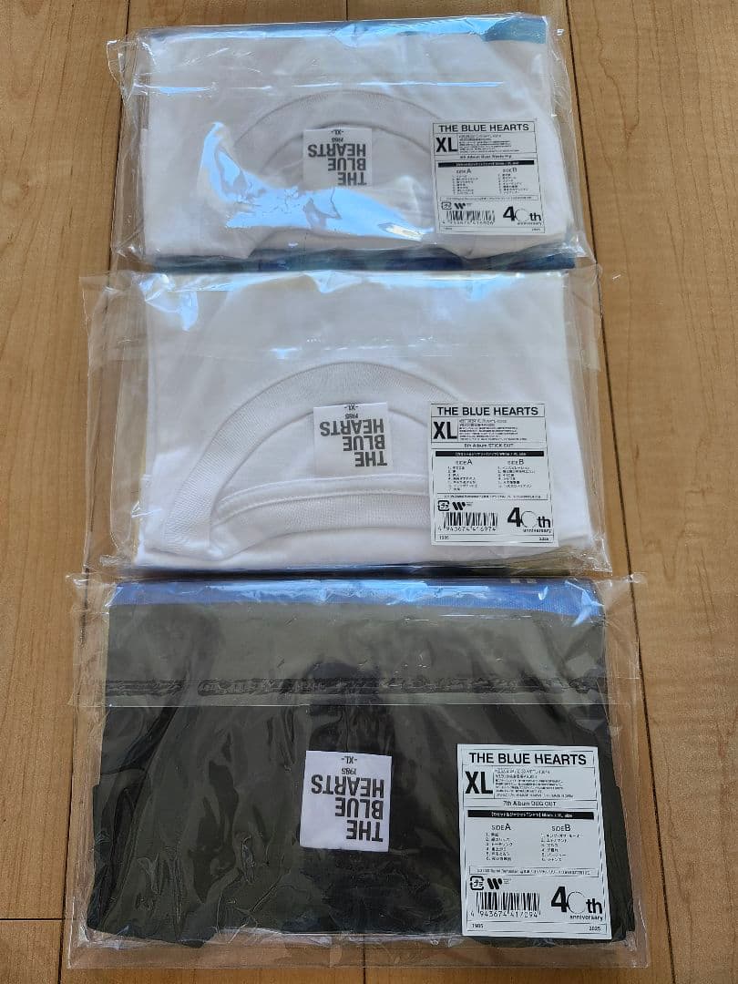 【新品未使用】ブルーハーツ BLUE HEARTS Tシャツ XL 3枚セット