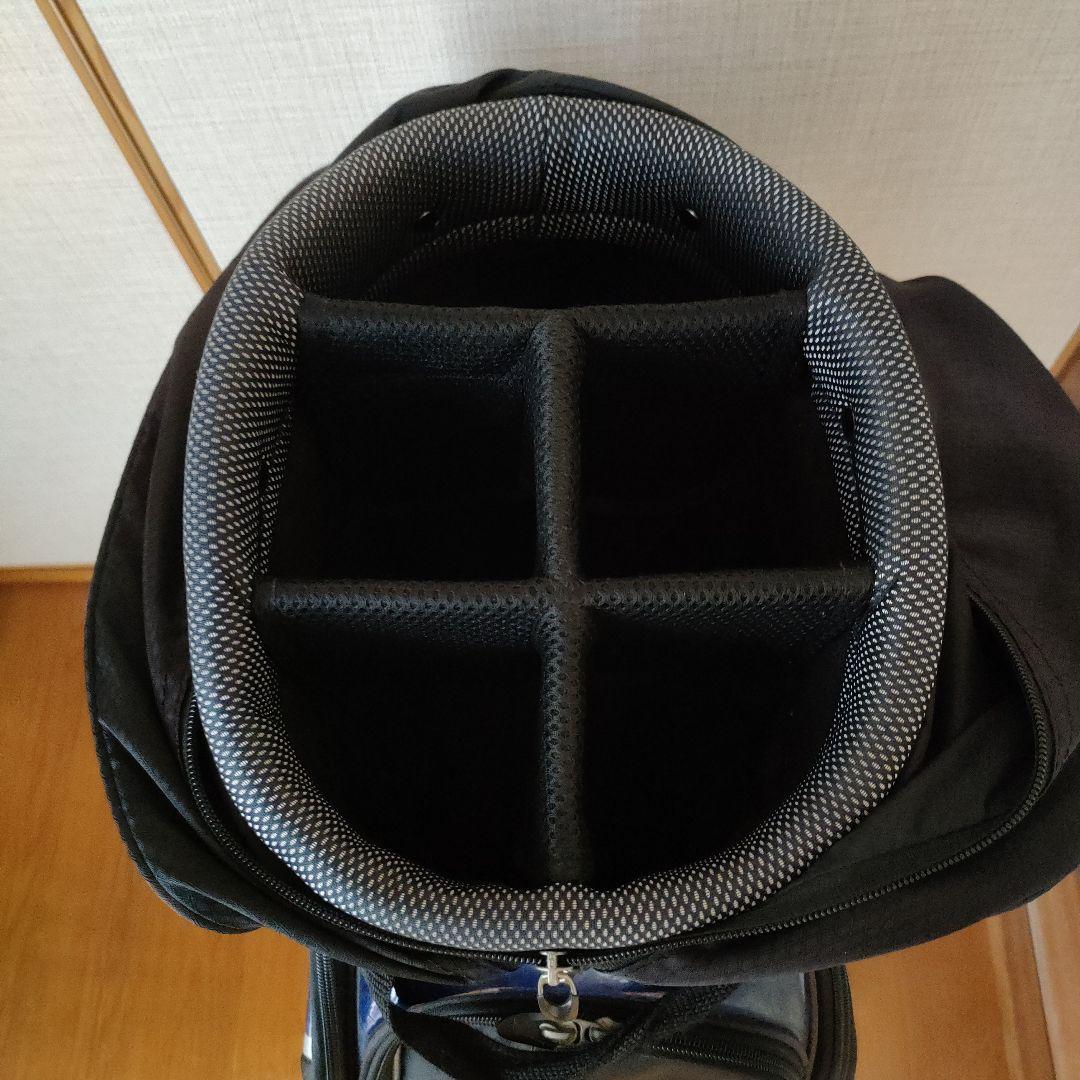 ミズノ　キャディバッグ　ゴルフ ゴルフバッグ　青　黒　ブラック