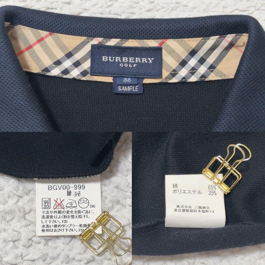 バーバリー ゴルフ ノバチェック ポロワンピース ゴルフウェア ネイビー M 紺