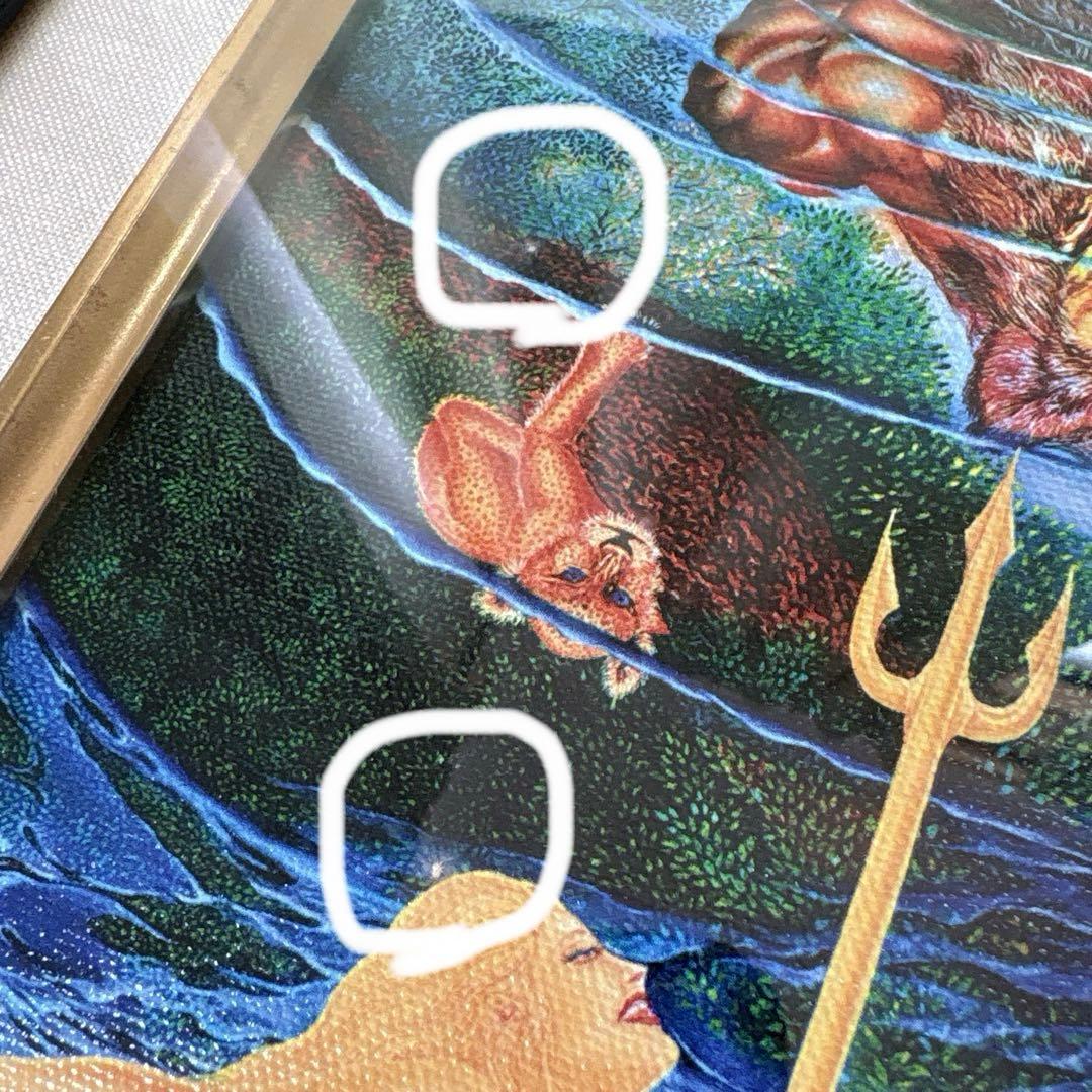 海童　KAIDO 石井浩一　リトグラフ　ライオン　人魚