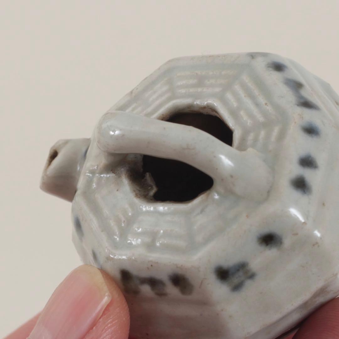 染付 八角 水滴 古道具 アンティーク 文具