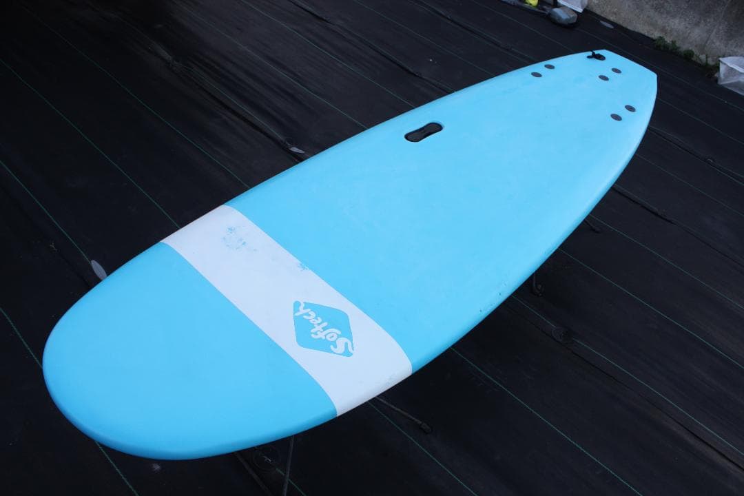 Softech スポンジボード 6’6 ｘ21 ｘ3＋中古リーシュ＋FCSキー
