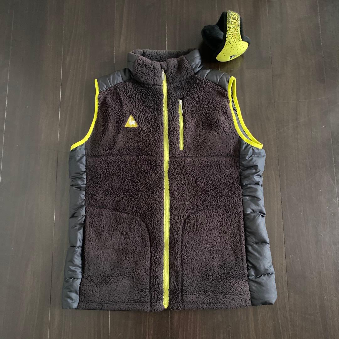 Le Coq Sportif ルコック　ダウンベスト　メンズ　防寒　耳当て付き