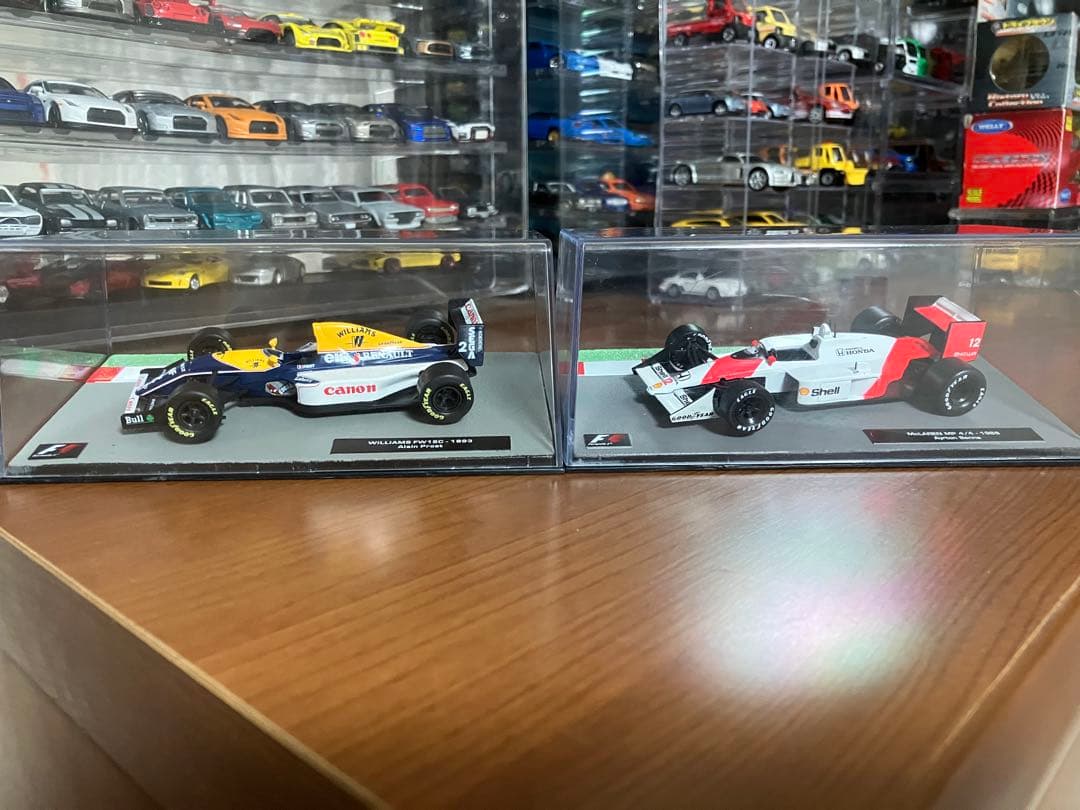 F1 2点セット　アイルトンセナ　アランプロスト 1/43 約10cm