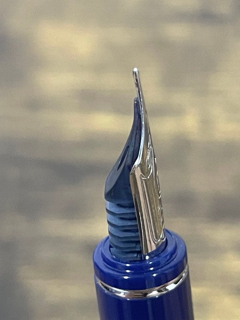 新品　ロジウムストライプ×マーブル　マリンブルー　グランセ　パイロット　万年筆