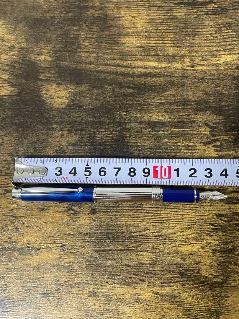新品　ロジウムストライプ×マーブル　マリンブルー　グランセ　パイロット　万年筆