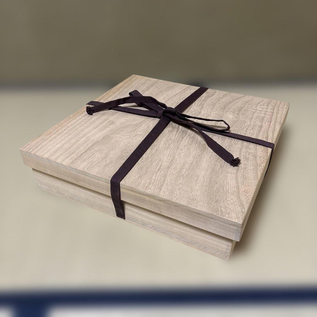 【茶道具】雄斎造　黒柿炉縁（共箱）★送料込★