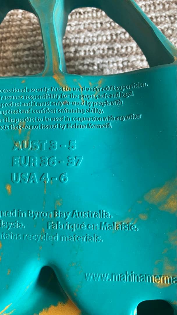 一個Mahina Mermaid ボディボードフィン ターコイズ