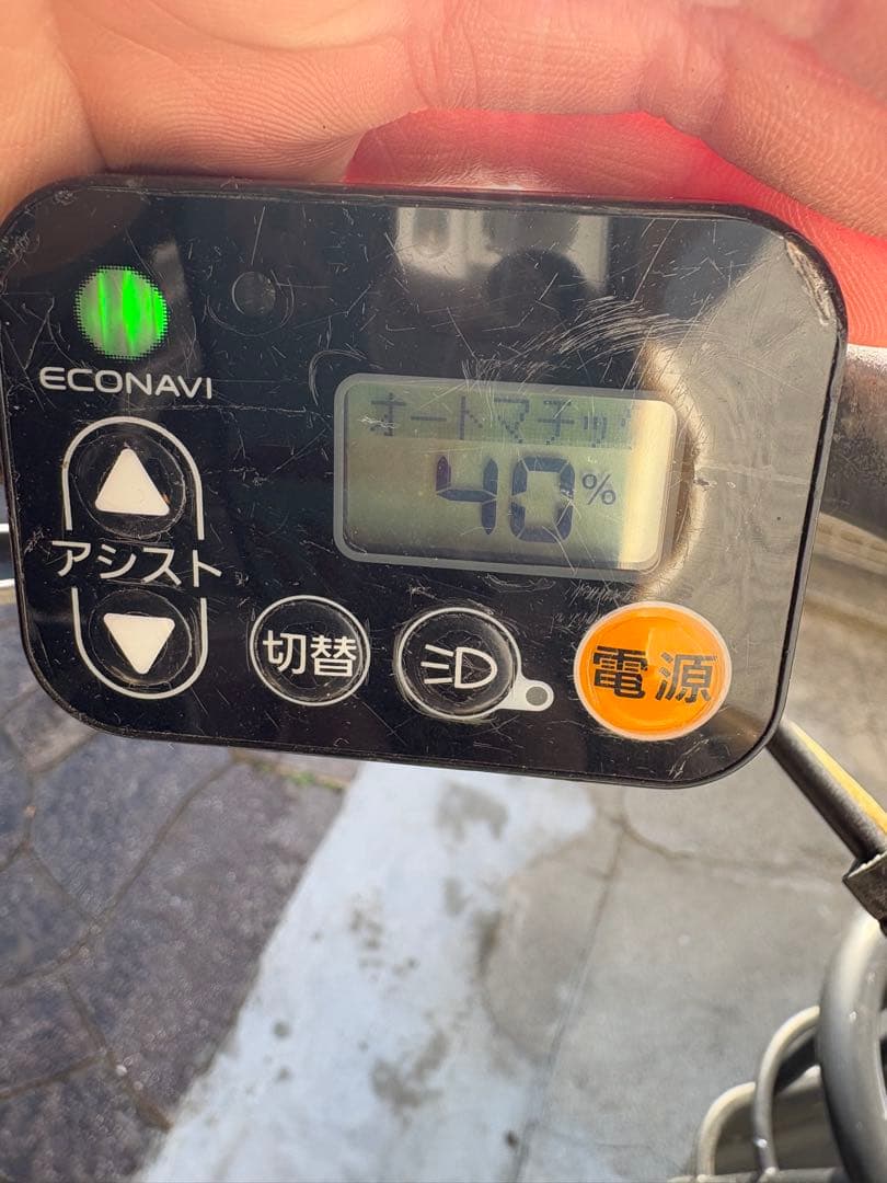 大阪発　電動アシスト自転車 ダークブラウン 前カゴ付き　パナソニック　グリッター