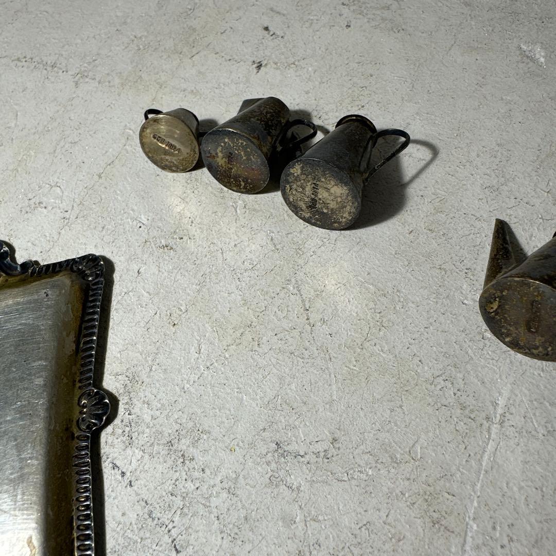 希少 silver 925 刻印 ミニチュア食器 銀食器 ポット 水差し 5点