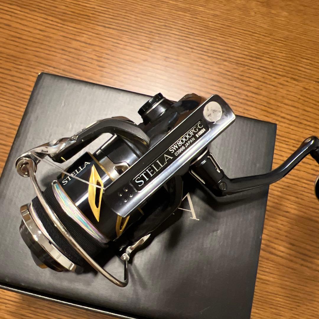 【美品】19 ステラSW 8000PG スピニングリール　PE4号300m付き