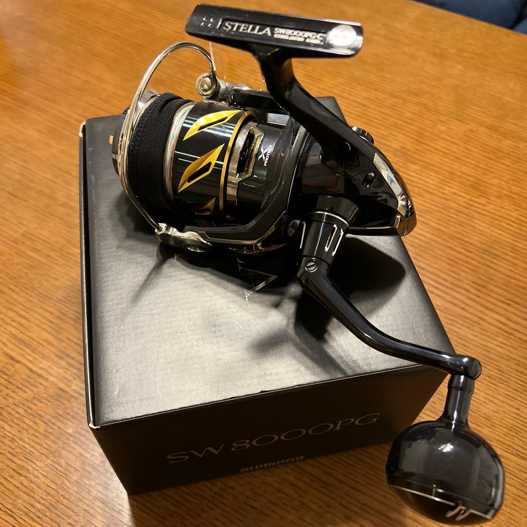 【美品】19 ステラSW 8000PG スピニングリール　PE4号300m付き