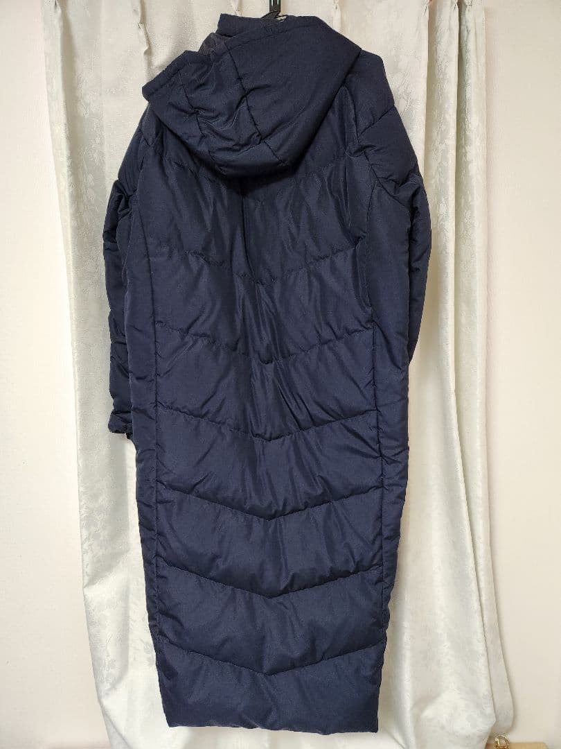 MIZUNOミズノフード付きロングコート ネイビー紺XL　ダウンベンチコート