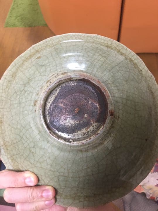 明代 龍泉窯大皿 青瓷 中国 古美術