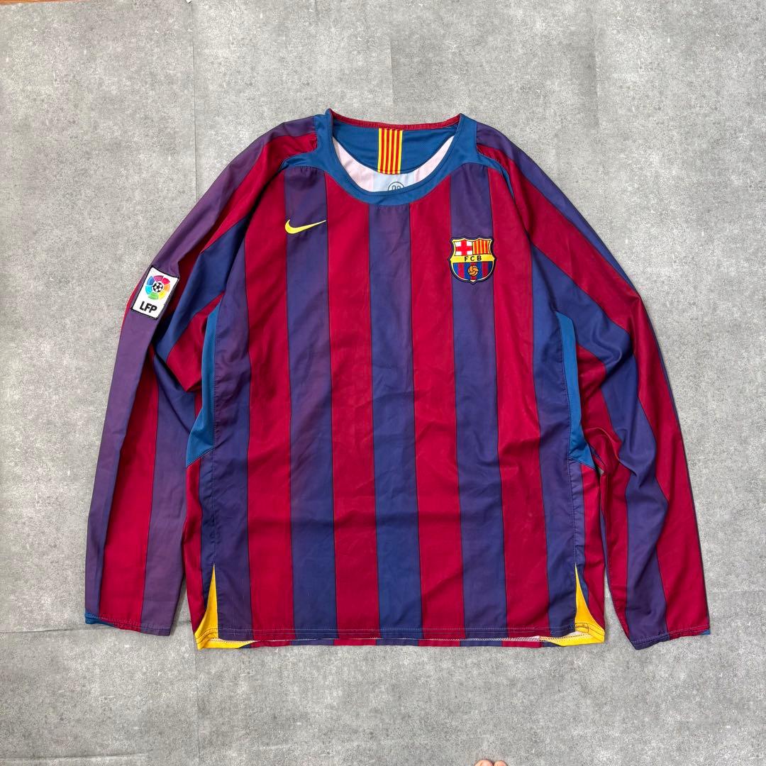 バルセロナ　長袖　サッカー　ユニフォーム　古着　90s ゲームシャツ
