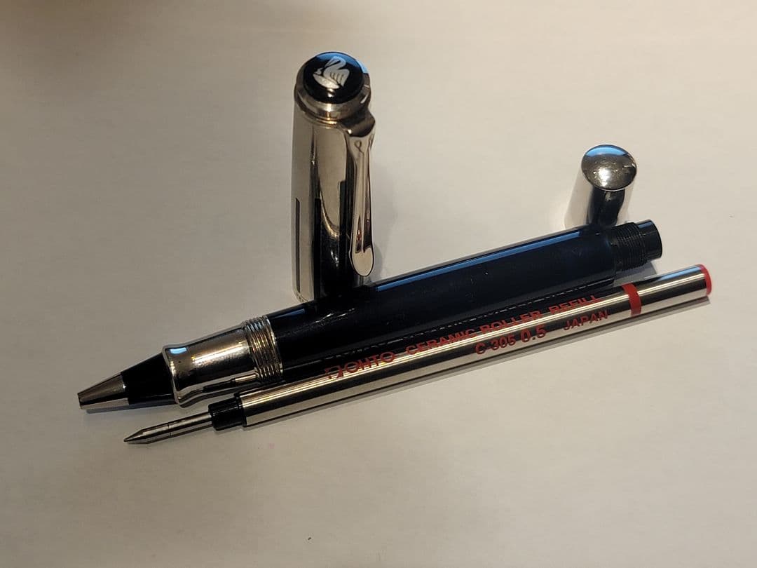 PELIKAN Souverän R625 シルバー/ブルー ローラーボール