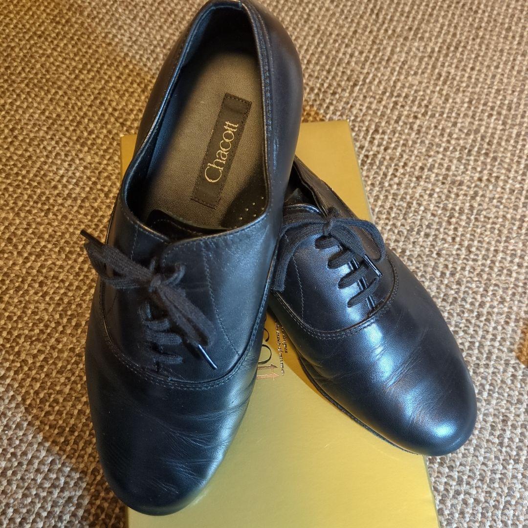 Chacott 社交ダンスシューズ 男性用ブラック 25.0cm