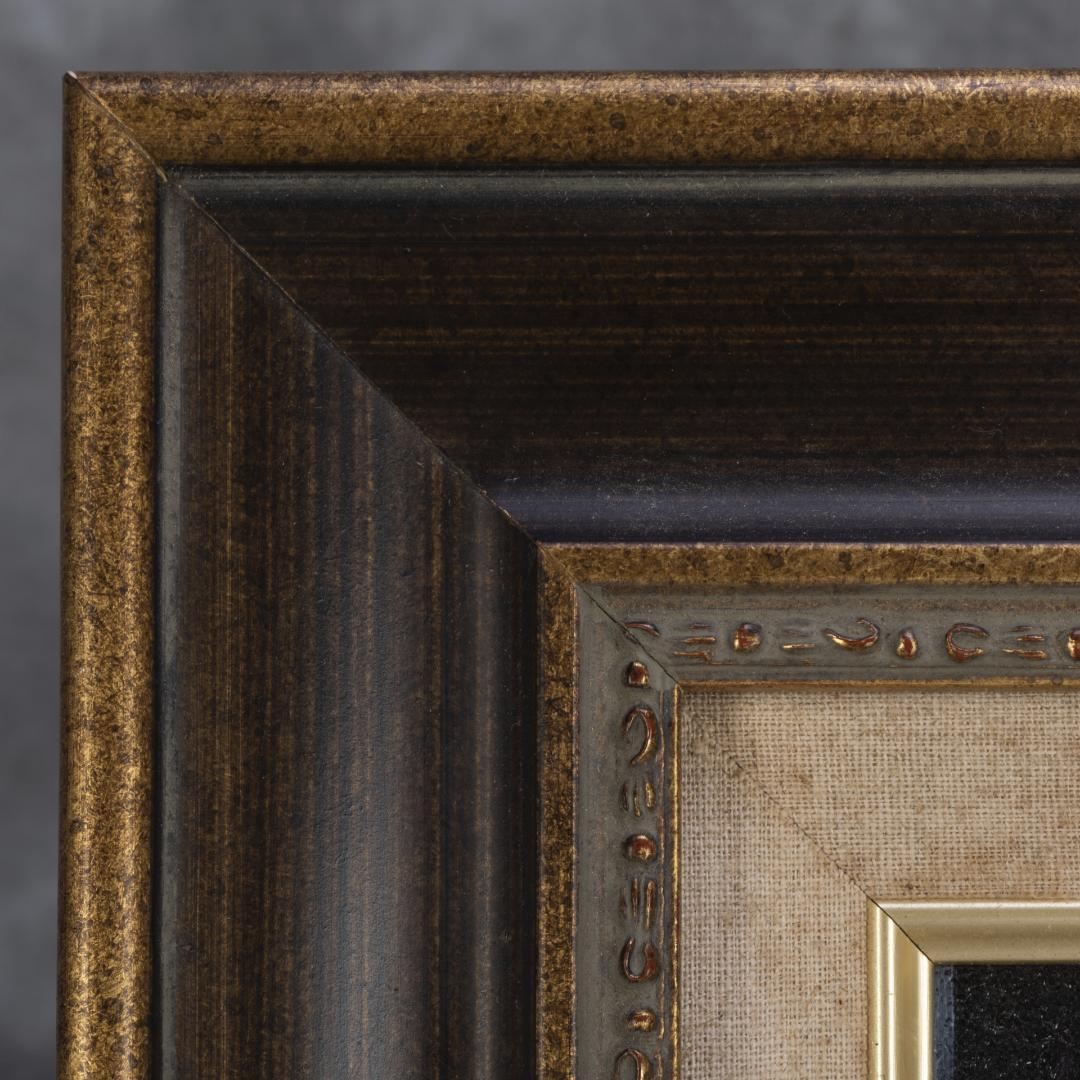 肉筆油絵　模写　木製額装　エドワード・ホッパー　Room in New York