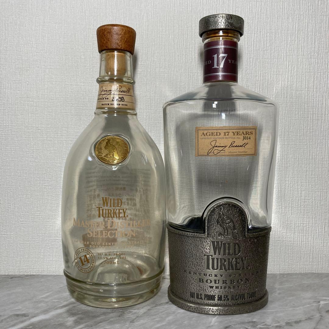 【空瓶・木箱】ワイルドターキー　17年／マスターディスティラーセレクション14年