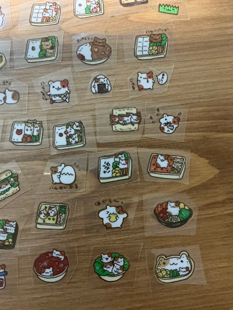 平成レトロ　シール　ハッムハム弁当　ハムスター　フレークシール　ハムちゃん