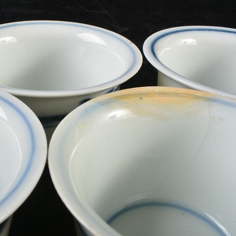 Myday公式　伊万里焼　古伊万里染付蔦文　煎茶器　五客　V　R6093