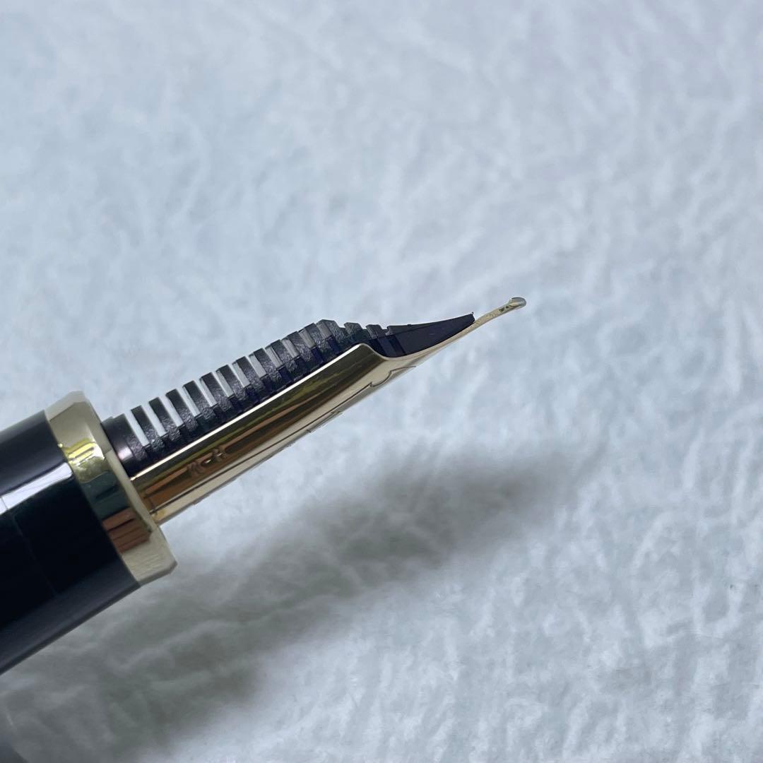 希少 長刀研ぎ セーラー万年筆 プロフィット ジャバラ 黒 長原宣義研ぎ