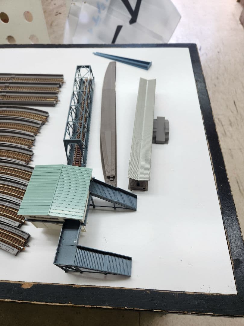 Nゲージ 鉄道模型セット レール・駅舎