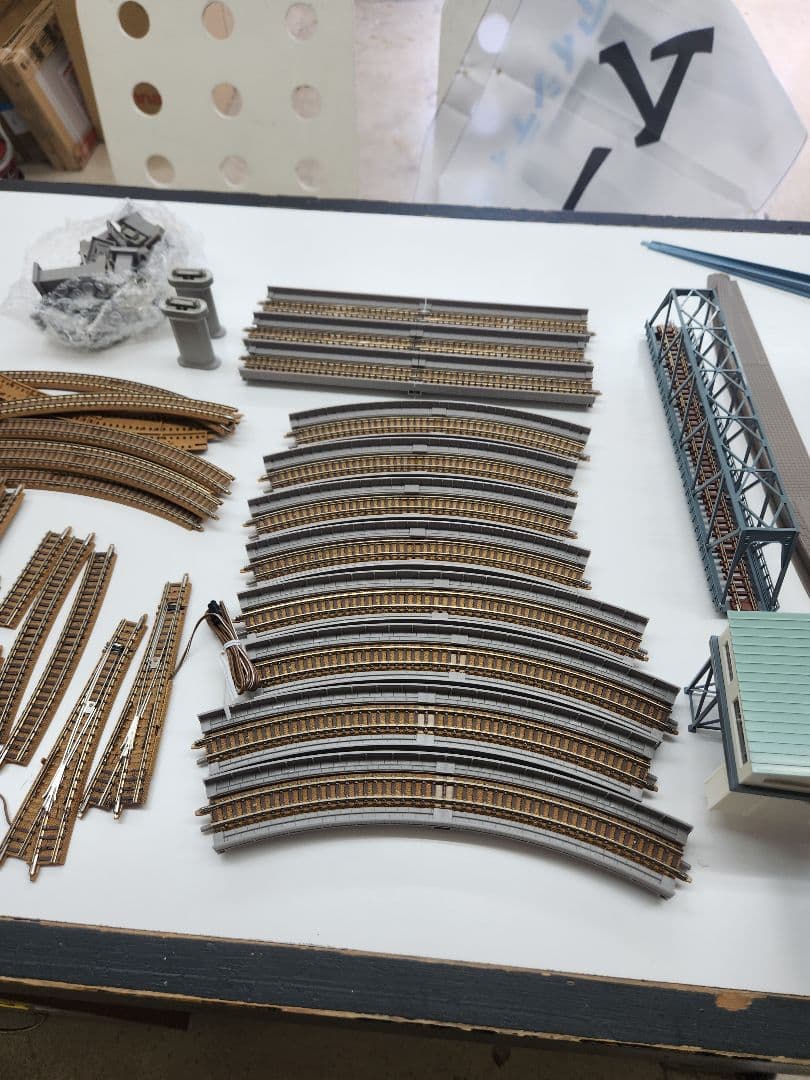 Nゲージ 鉄道模型セット レール・駅舎