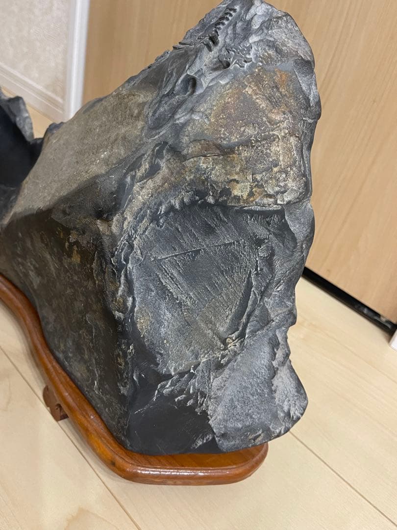 中国大型硯「立体彫赤壁夜遊図」横約 63cm×高さ約31cm重さ約17kg