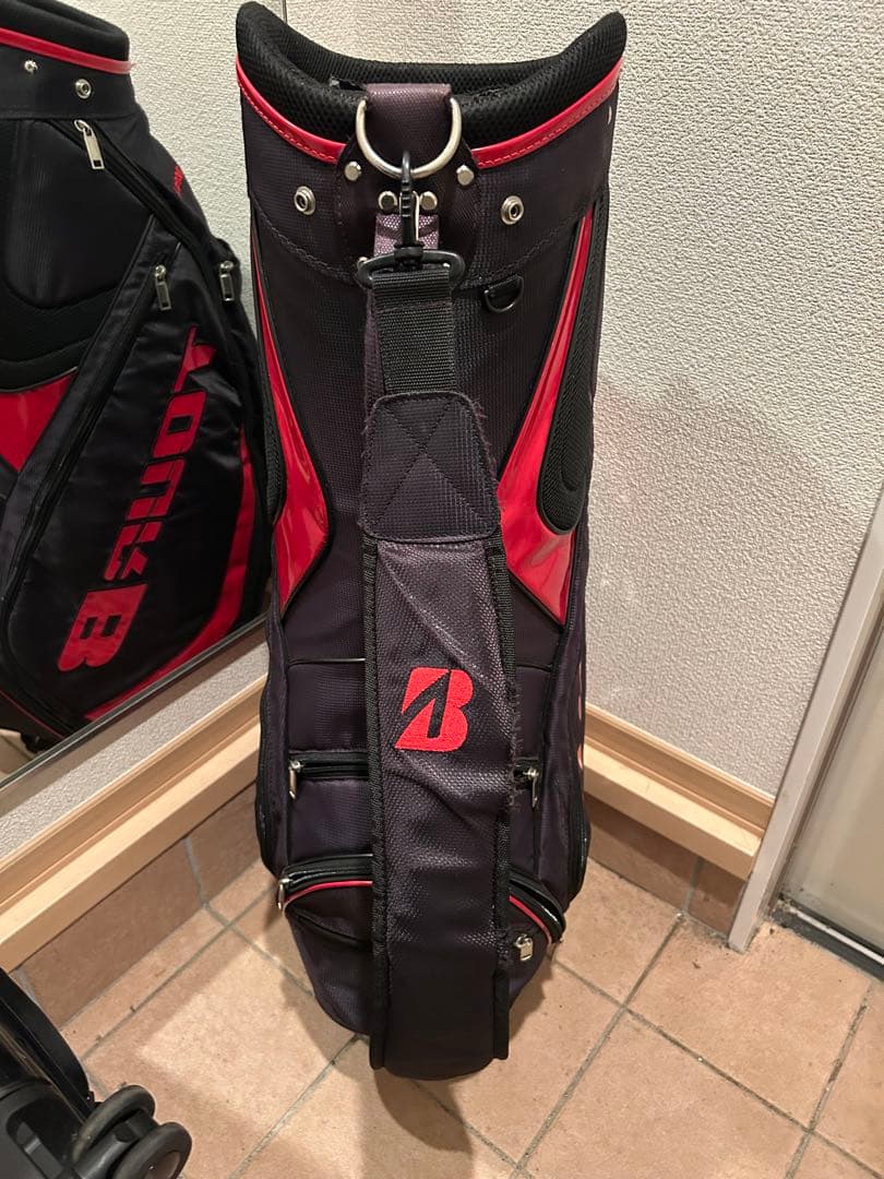 ブリヂストン TOUR B キャディバッグ 黒/赤