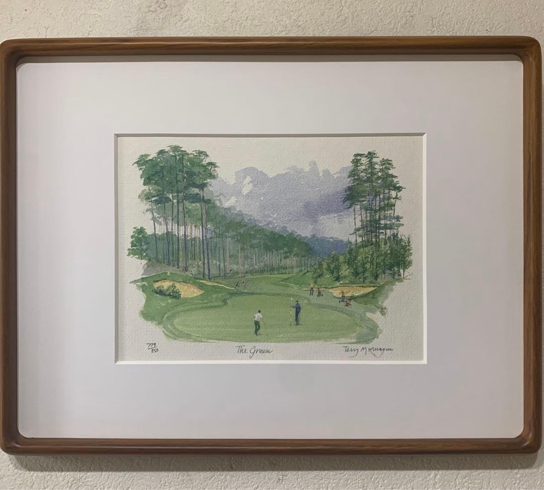 リトグラフ　真作　テリー・マッキヴラガン『The green』ED779/850