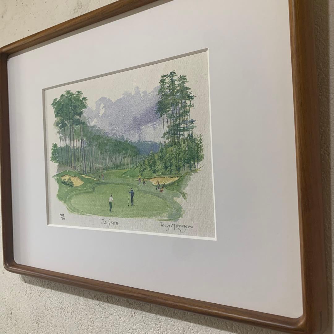 リトグラフ　真作　テリー・マッキヴラガン『The green』ED779/850