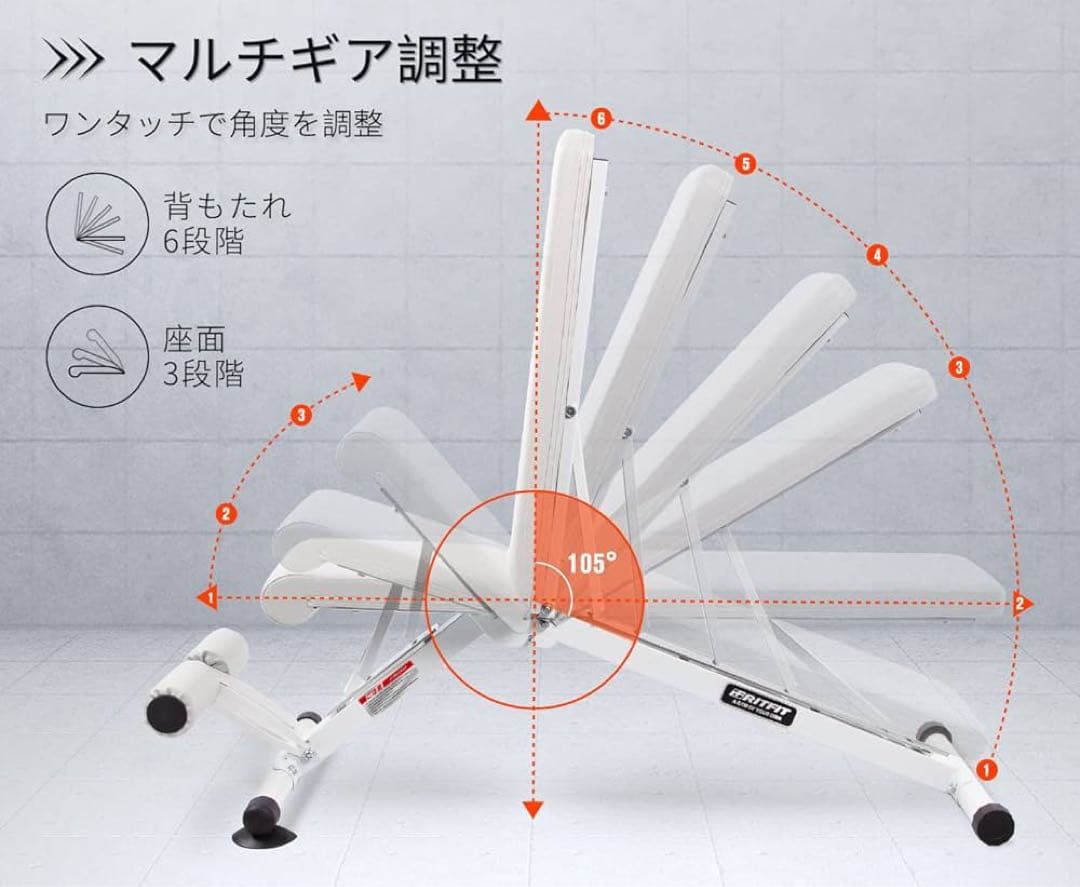 【完全未使用】1台3役 マルチ トレーニングベンチ 薄いライトグレー